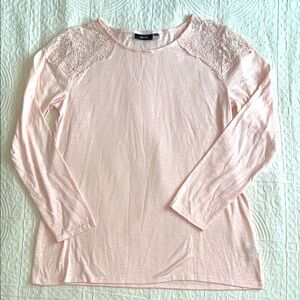 Apt. 9 Women's Soft Pink Lace Accent Blouse